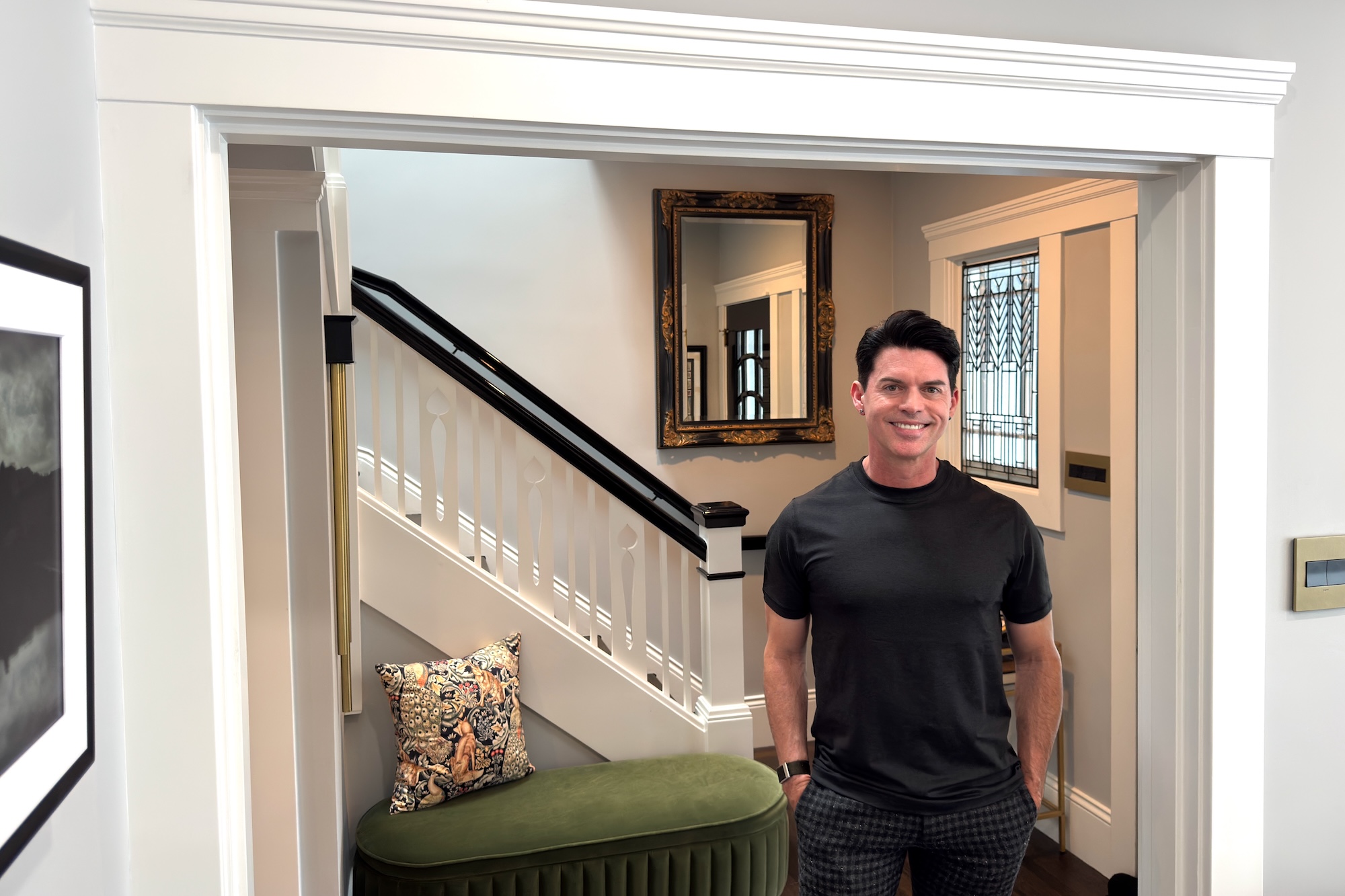Richard Muncaster in a space he designed